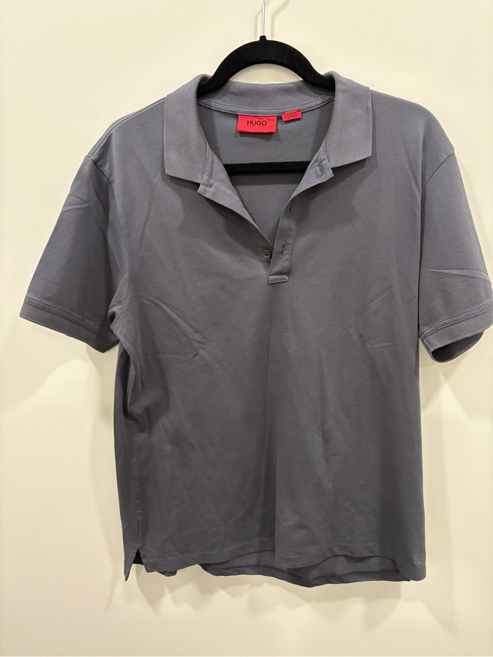 HUGO BOSS Men's Gray Polo Shirt size large